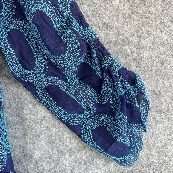 FROCK by Tracy Reese Judy Dress Embroidered Silk Navy Blue Size 6 NWT - Picture 3 of 12